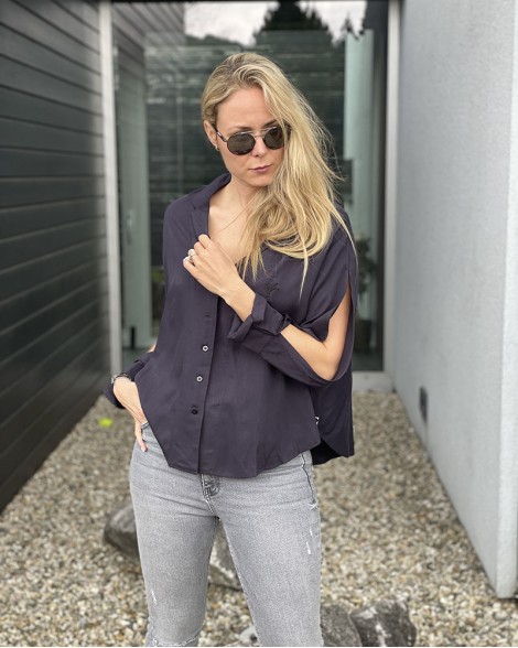 Košile dámská OneTeaspoon SIG MARGAUX tmavě modrá